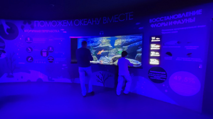 Интерактивный зал экспозиции Москвариума на ВДНХ