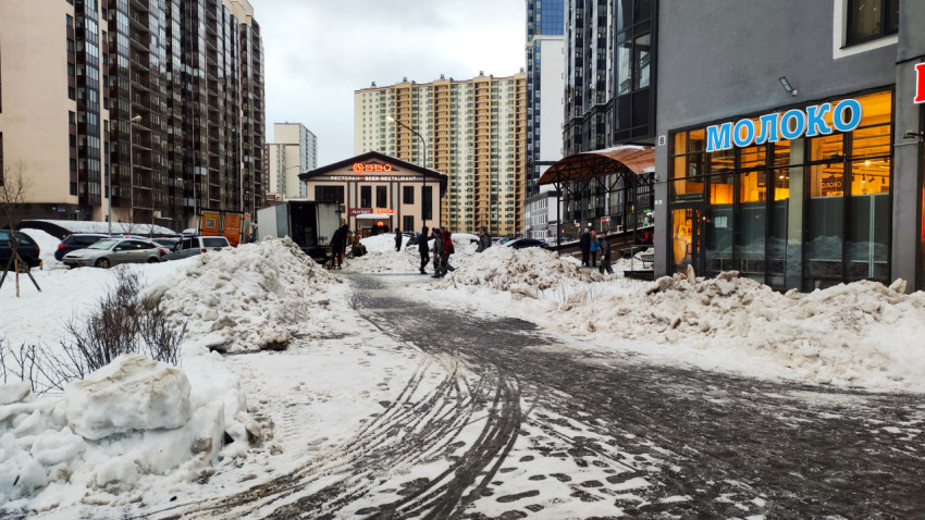 Зимняя городская улица