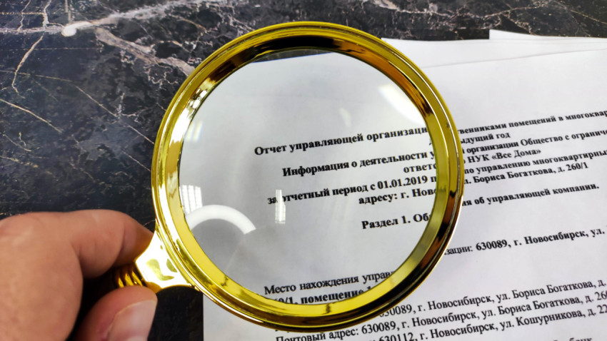 Отчет управляющей организации за год, рассматриваемый под увеличительным стеклом