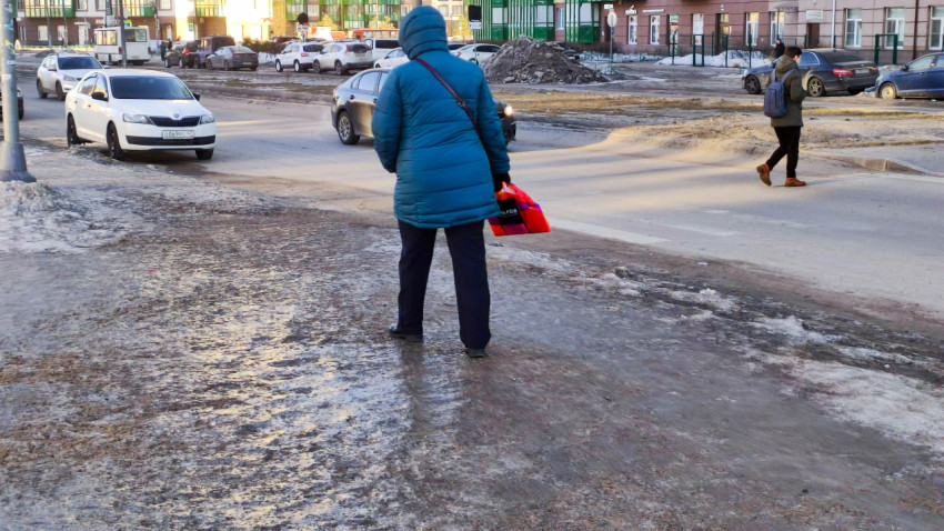 Гололед на улице