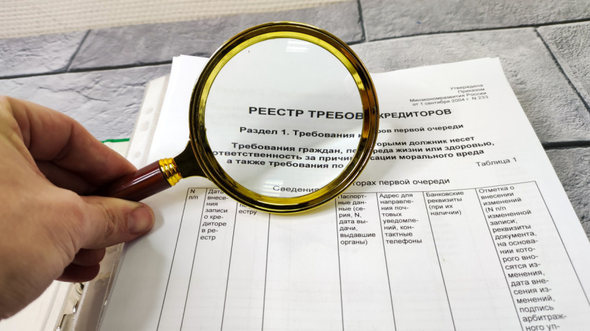Просмотр документа реестра требований через увеличительное стекло