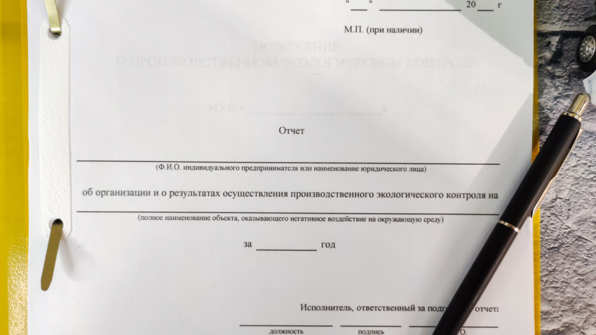Отчет о ПЭК в подшитом виде с папкой и ручкой