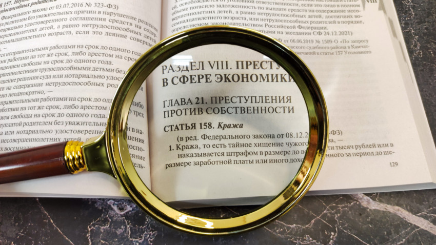 Статья 158 УК РФ о краже под увеличительным стеклом