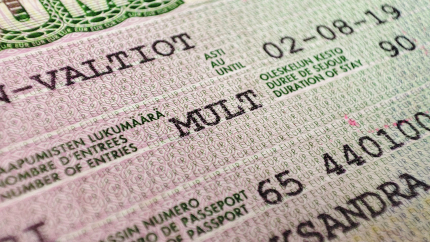 Фрагмент шенгенской визы с отметкой MULT