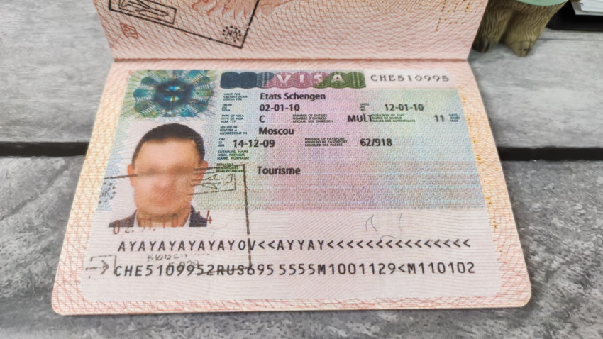 Разворот заграничного паспорта с шенгенской визой категории C