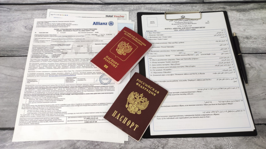 Документы для оформления визы в Иран и загранпаспорт РФ