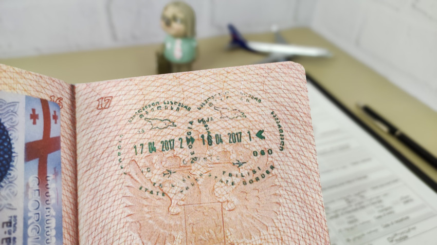 Пограничный штамп Грузии в заграничном паспорте