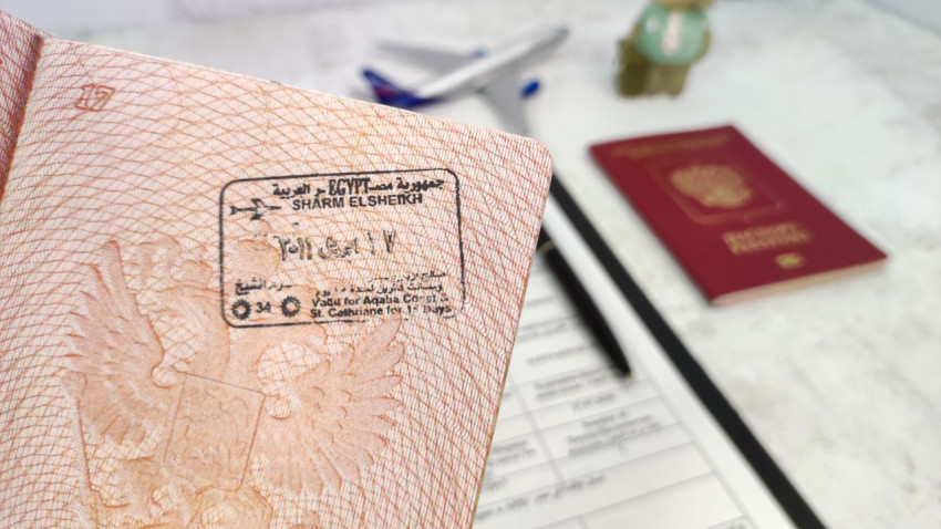 Штамп о въезде в Египет через аэропорт Шарм-эль-Шейха