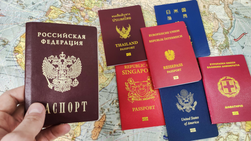 Паспорта России и других стран на карте