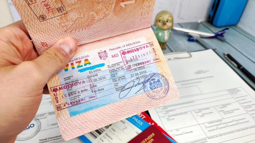 Виза Республики Молдова в заграничном паспорте