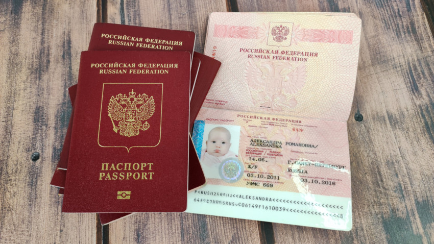 Биометрические загранпаспорта и открытый детский загранпаспорт старого образца