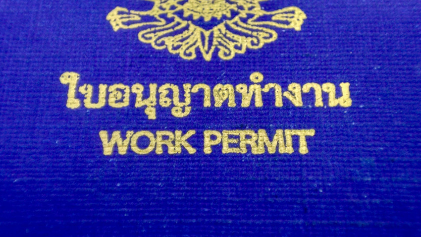 Тайский рабочий пермит крупным планом