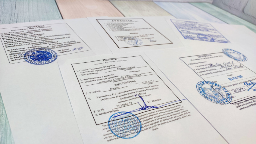 Апостили на официальных документах с печатями