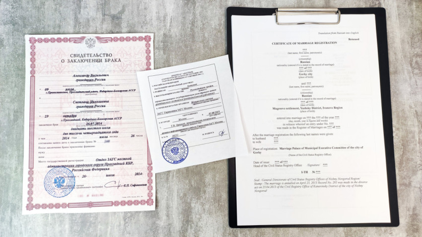 Свидетельство о браке, апостиль и нотариальный перевод