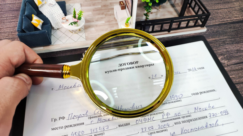 Договор купли-продажи квартиры под увеличительным стеклом