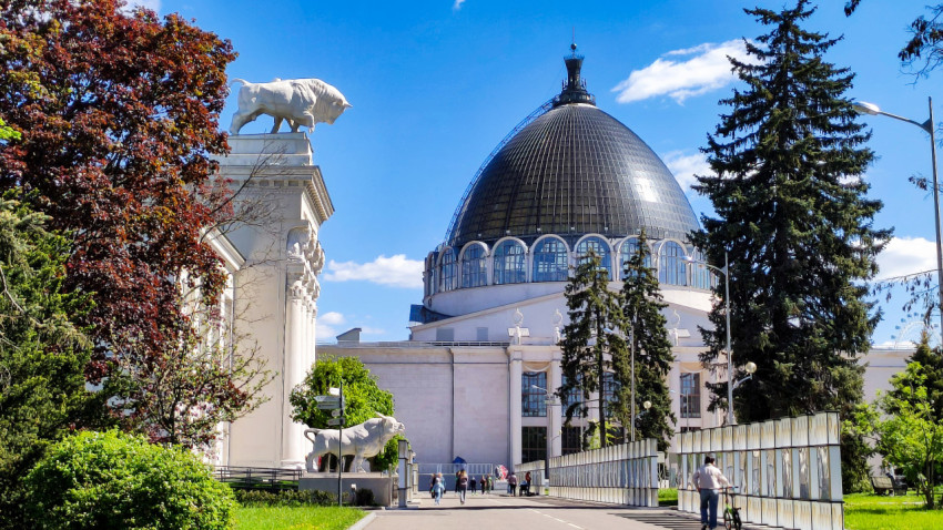 Павильон «Мясная промышленность» и павильон №34 «Космонавтика и авиация» на ВДНХ