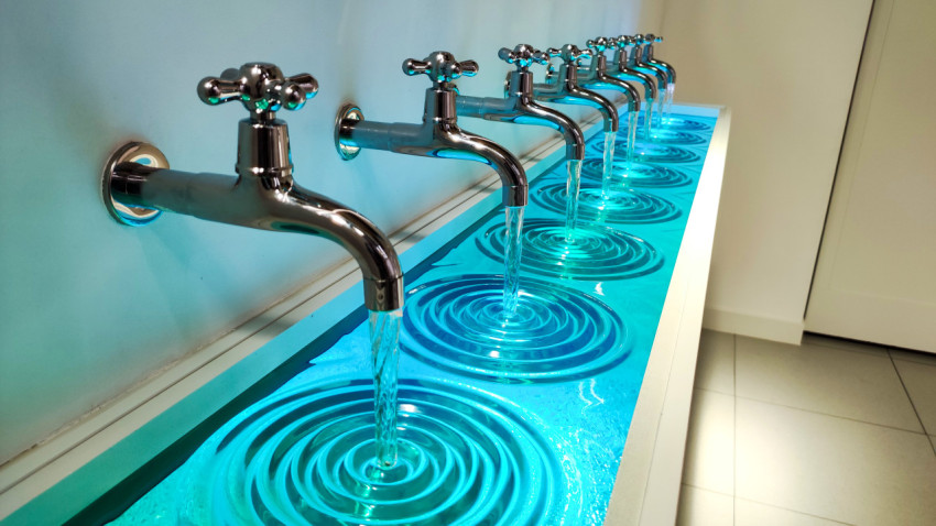 Интерактивный стенд подачи очищенной воды