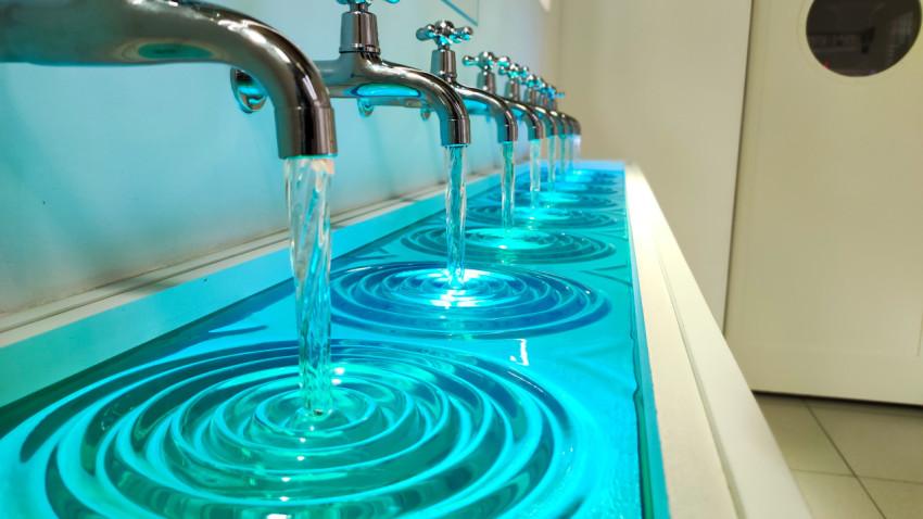 Демонстрация стабильного потока питьевой воды в музее