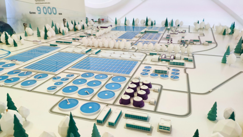 Макет Люберецких очистных сооружений в Музее городского хозяйства Москвы