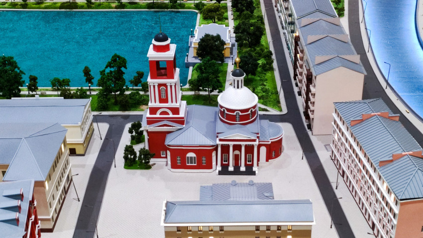 Храмовый комплекс в структуре городского макета Москвы