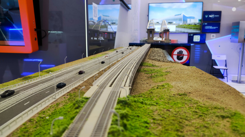 Макет транспортной инфраструктуры подъезда к Крымскому мосту