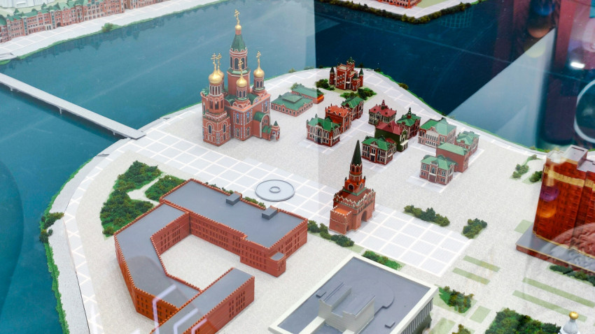 Архитектурный макет исторического центра с храмовым комплексом