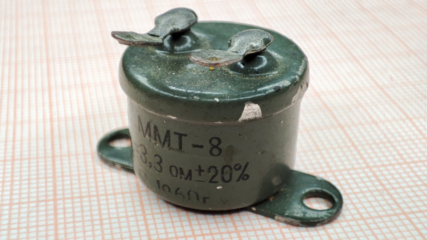 Общий вид терморезистора ММТ-8 с двумя контактами
