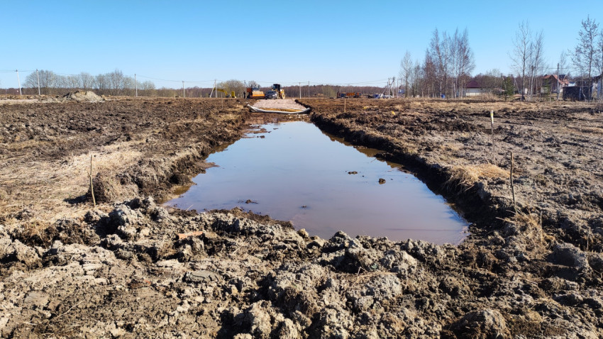 Строительство дороги в сельской местности