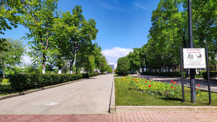 Прогулка по Аллее Трудовой Славы в Самаре весной