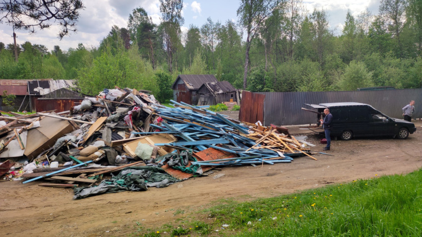 Уборка строительного мусора на загородном участке