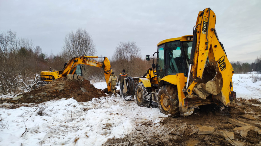 Земляные работы с экскаваторами JCB в зимний период