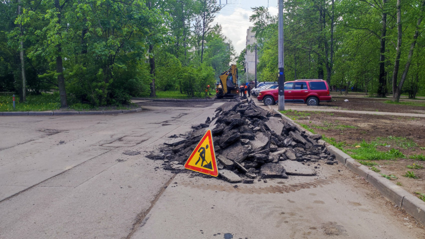 Ремонт дворовой дороги с удалением старого асфальта