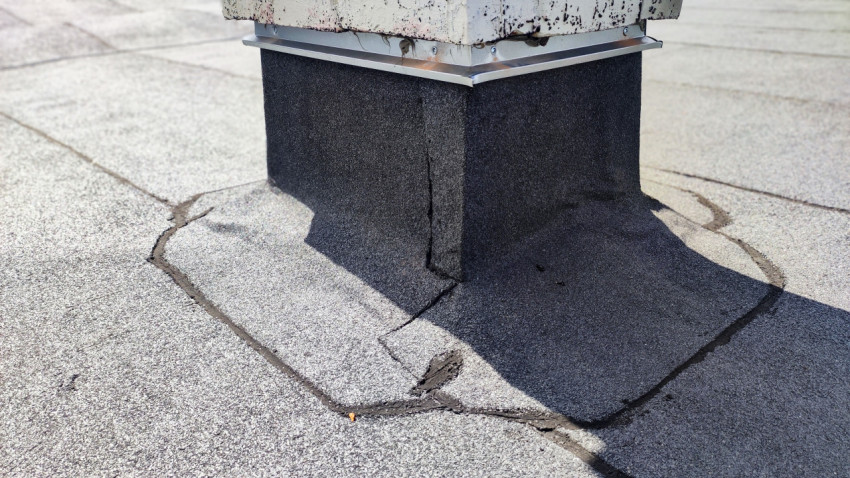 Примыкание рулонного покрытия к вентиляционной шахте