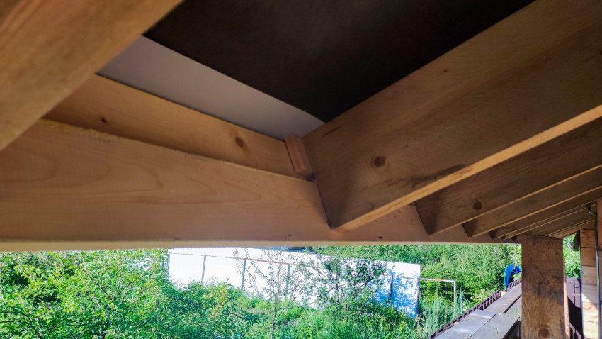 Стропильная система деревянной крыши с внутренними опорами