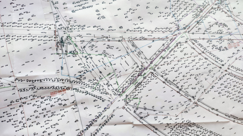 План благоустройства с дорожными развязками и зелёными зонами