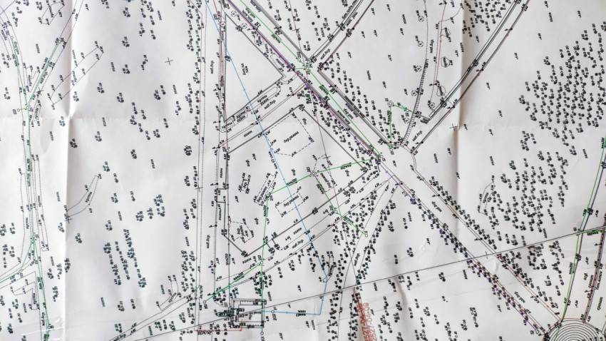 Генплан парковой территории с инженерными сетями