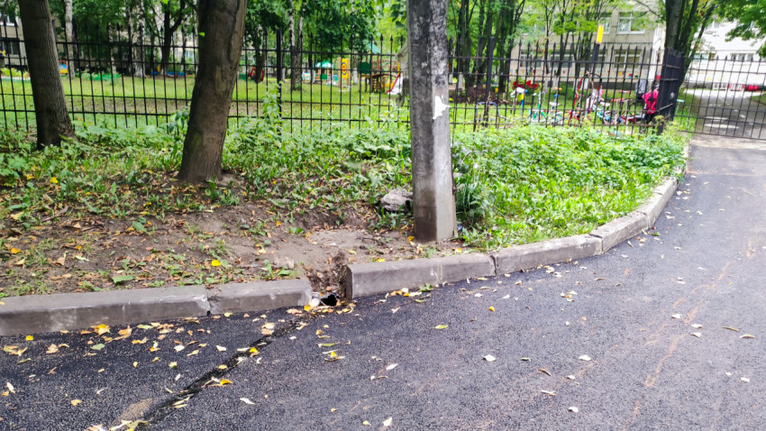 Контроль высоты дорожного покрытия от щебня до бордюра