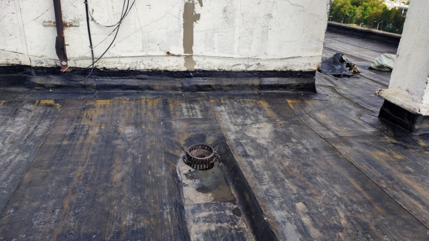 Дренажное устройство на плоской крыше