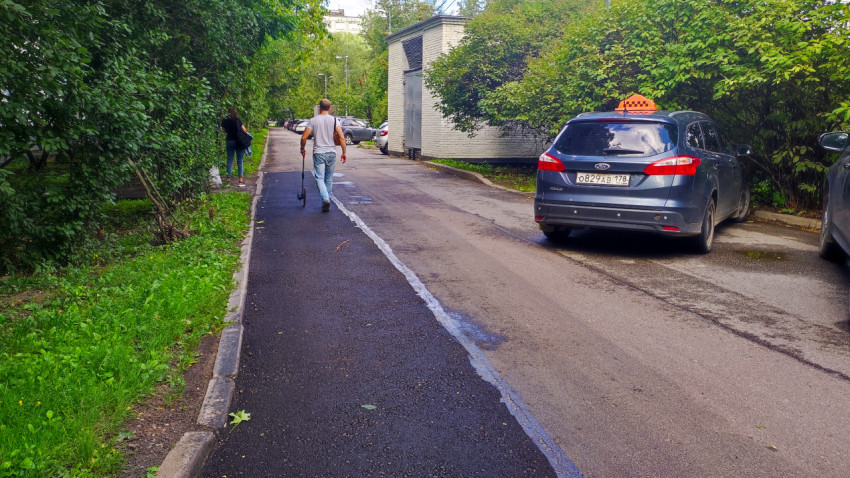 Измерение дорожного покрытия на придомовой территории