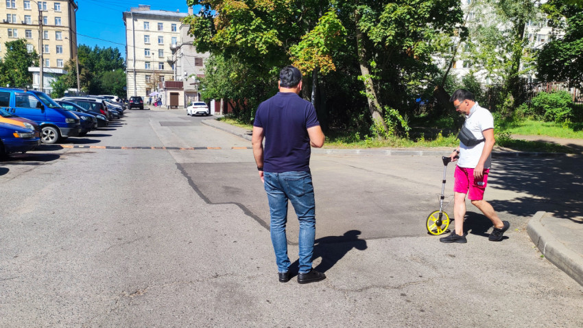 Измерение дороги с помощью курвиметра