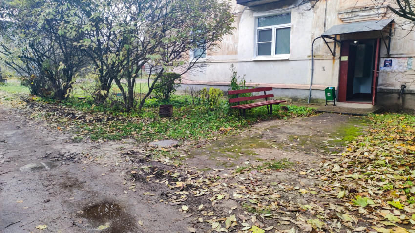 Входная группа жилого дома и придомовая территория