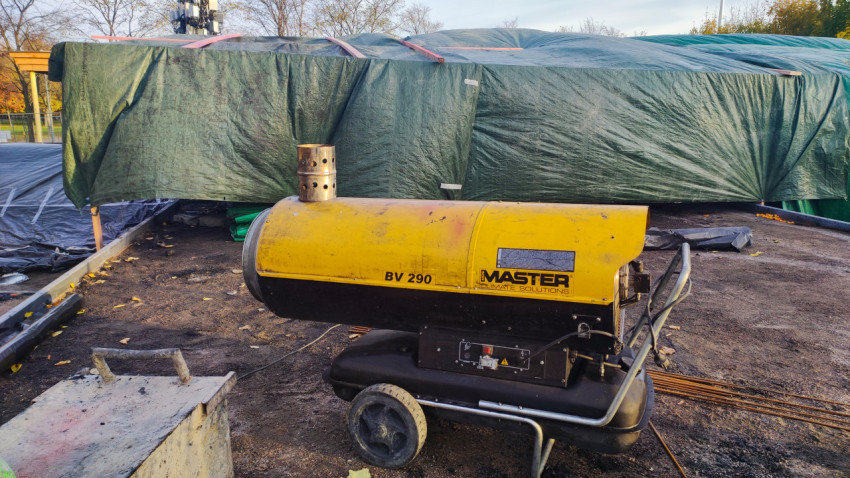 Тепловая пушка для прогрева бетонной конструкции