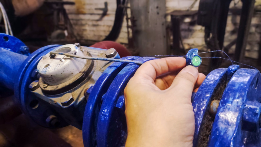 Пломбировка счетчика воды на трубопроводе