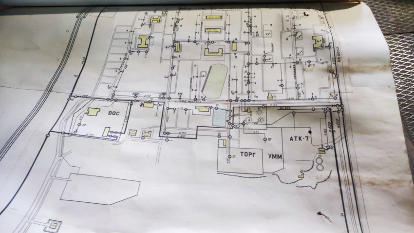 Схема инженерных коммуникаций промышленной территории
