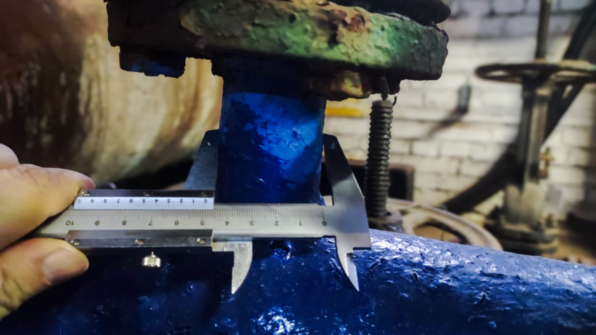 Контроль геометрии переходного участка трубопровода