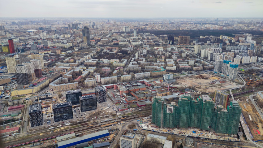 Москва с высотной площадки Останкинской телебашни