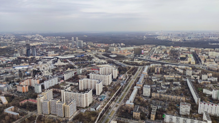 Панорама Москвы с видом на ВДНХ и парк Останкино
