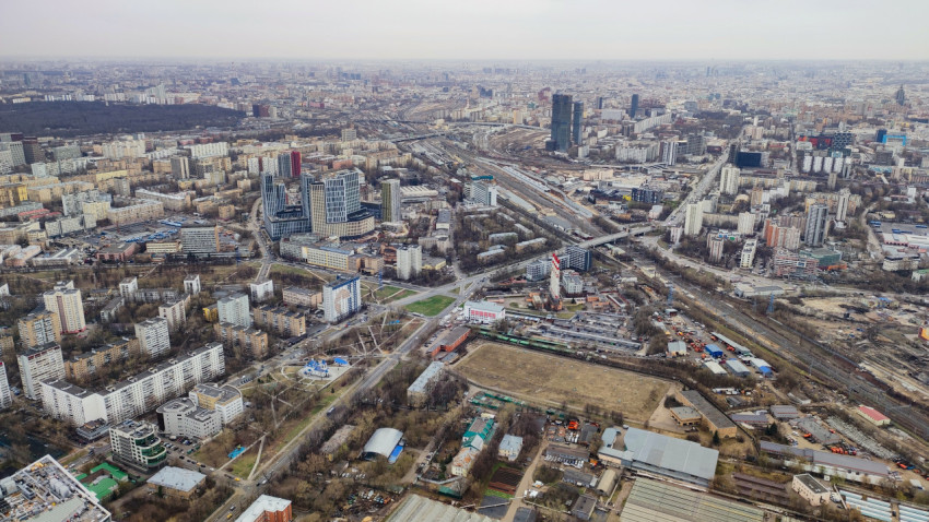 Панорамный вид на город из Останкинской телебашни