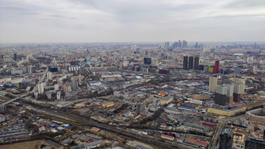 Общая панорама Москвы с Останкинской телебашни