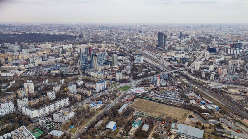 Вид на Москву со смотровой площадки Останкинской башни